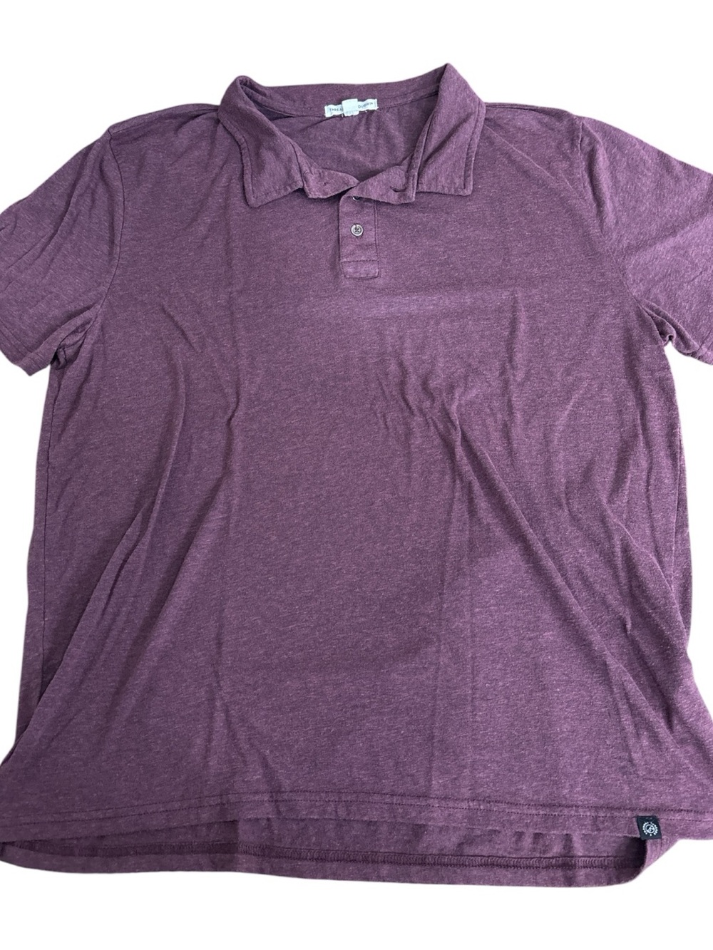 Threads 4 Thought Mens Polo Shirt Sz.XL/Plum/Rayon Organic Cotton Blend/Casual